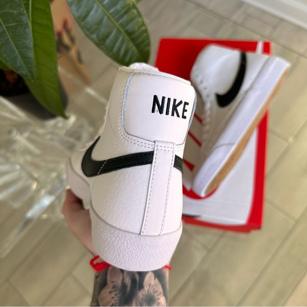 NIKE BLAZER MID WHITE BLACK - Picture 3 of 3